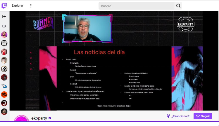 Comenzando el año en los talleres de verano la Ekoparty Security Conference